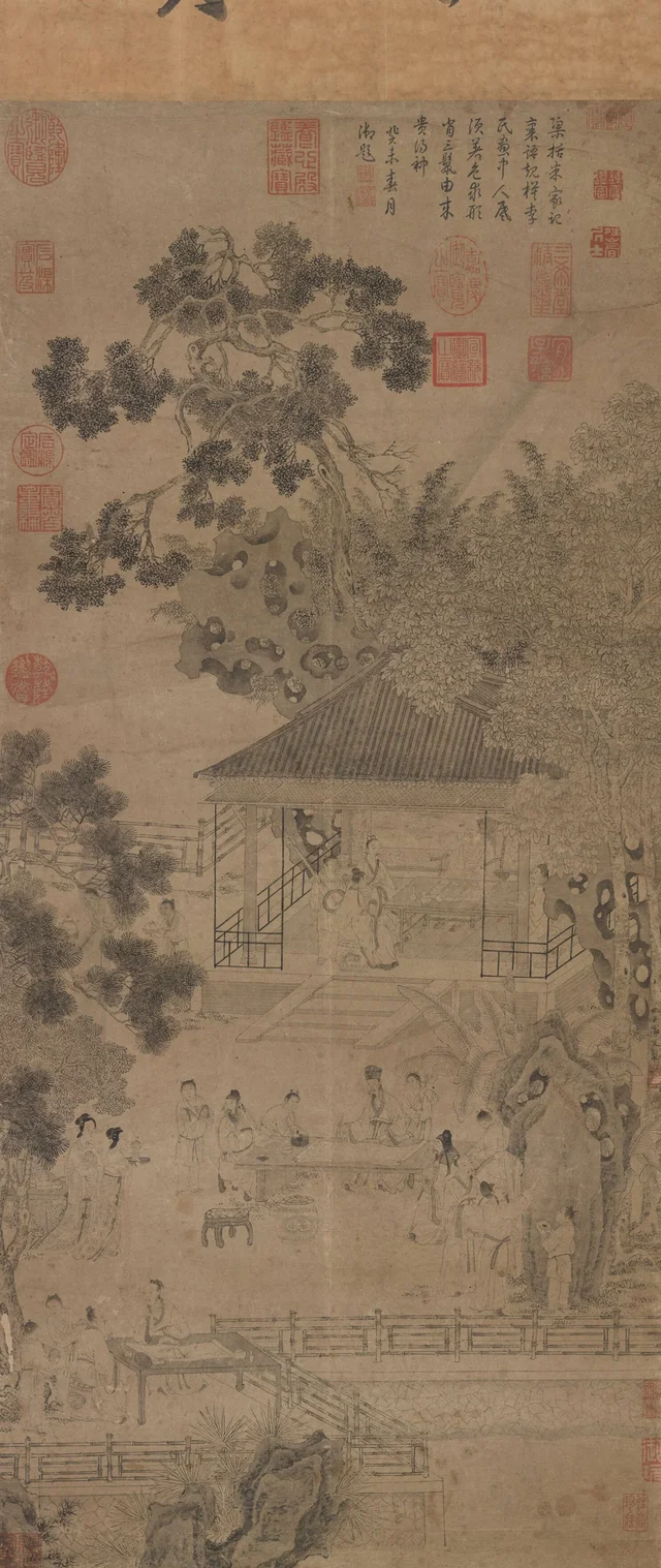 西園雅集図, 仇英