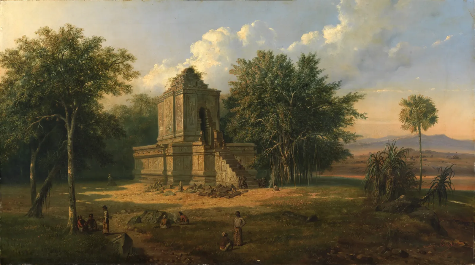 Temple javanais en ruine, Raden Saleh