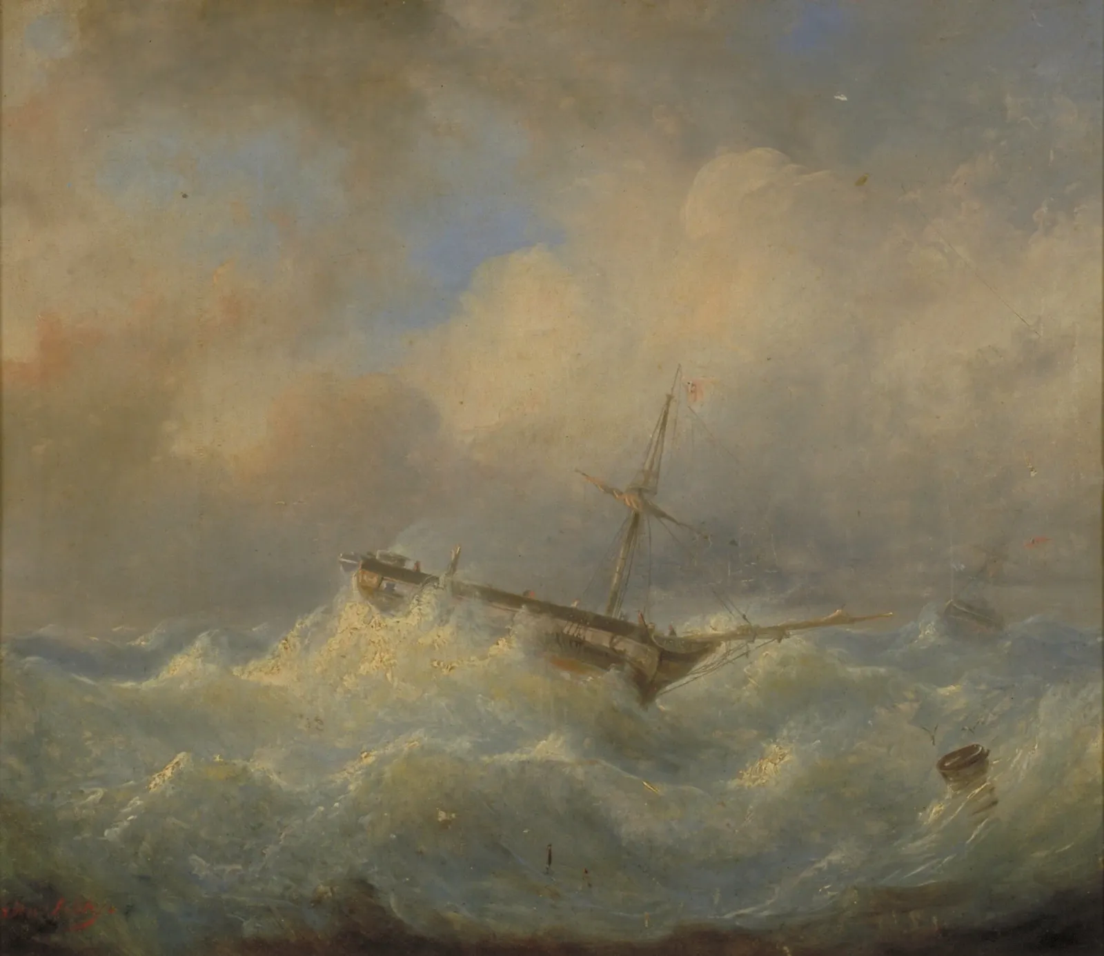 Ship in Distress, Raden Saleh