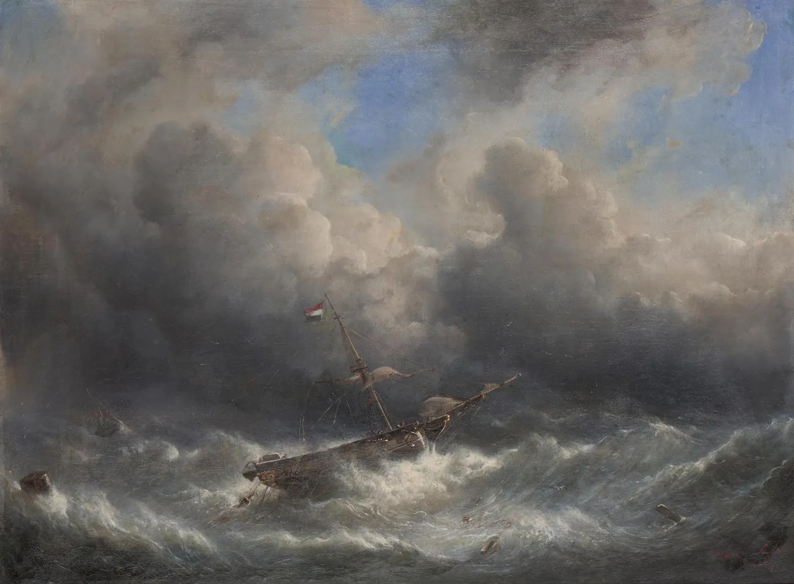 Naufrage dans la tempête, Raden Saleh