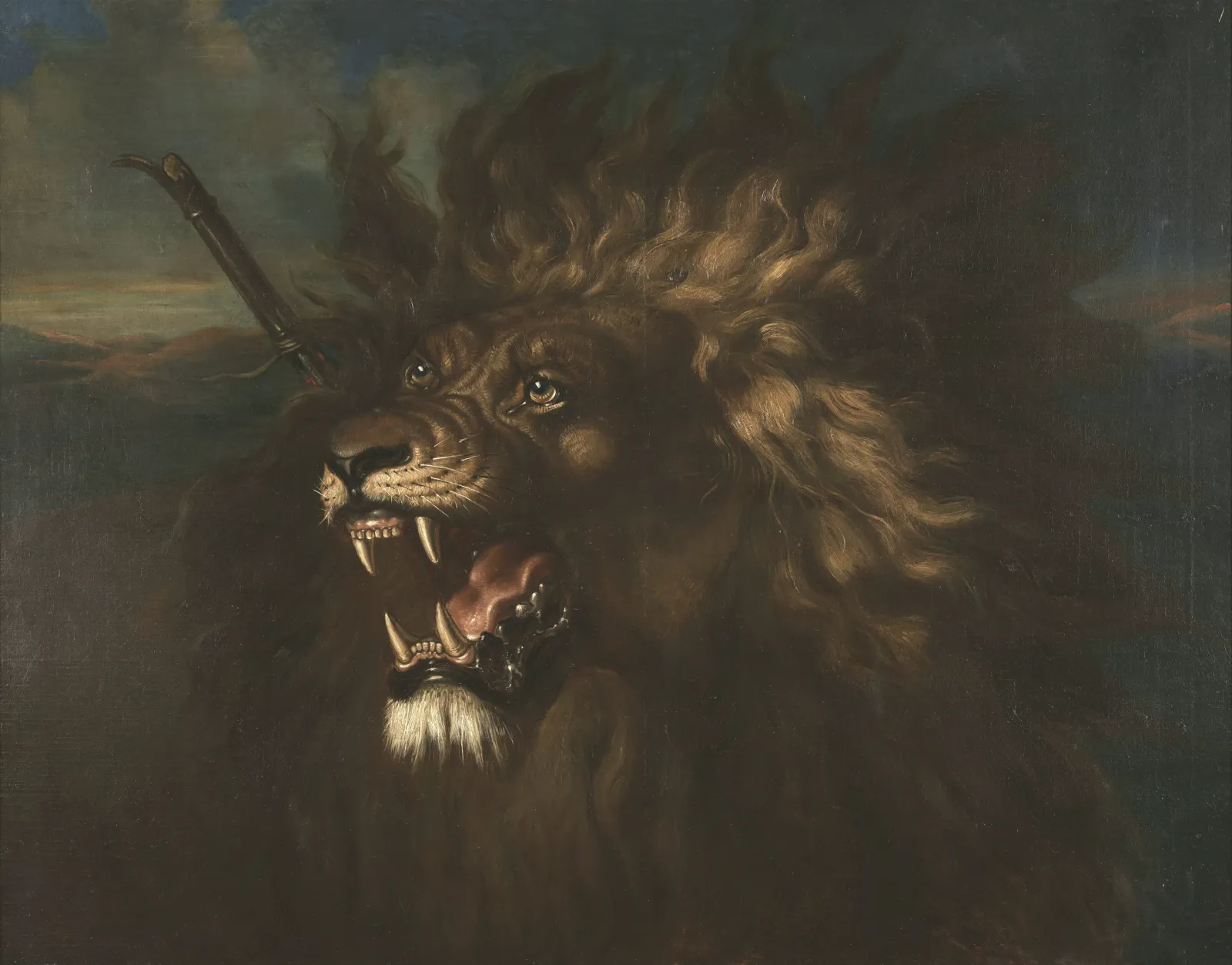 Lion blessé, Raden Saleh