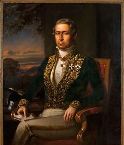 Albert Hendrik Wendelin, Baron de Kock, in ambtskostuum — Raden Saleh