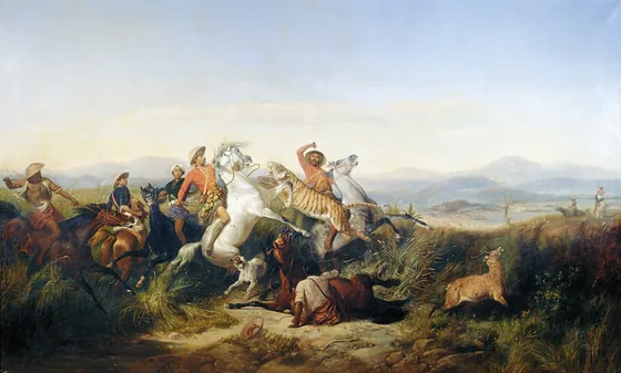 Deer Hunt — Raden Saleh