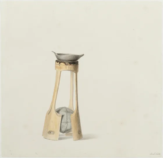 Een olielamp — Raden Saleh