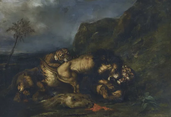 Fighting Animals — Raden Saleh