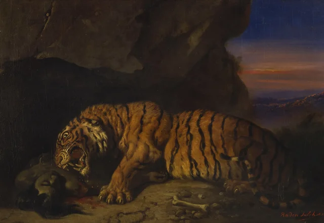 Tigre royal et sa proie, Raden Saleh