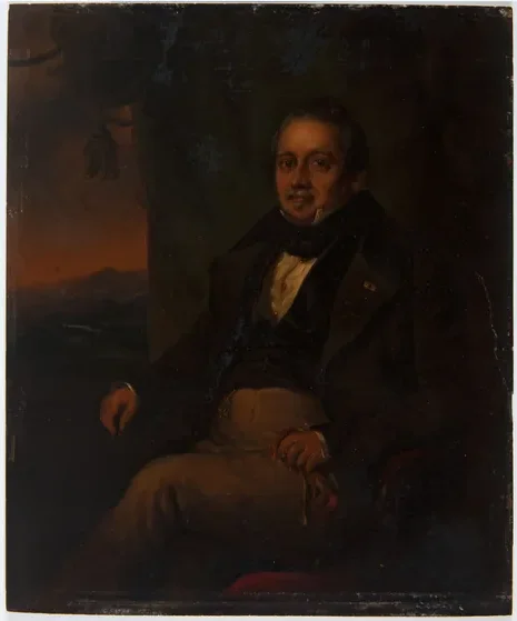 Portret van Johannes Jacobus Verstege — Raden Saleh
