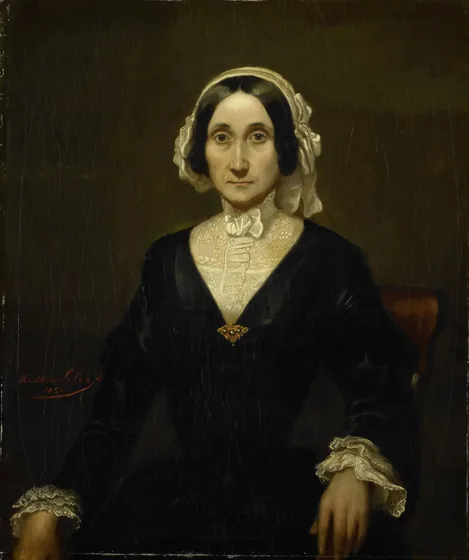 Portret van mevrouw W.J.S. van Alphen, barones van Reede van Oudtshoorn — Raden Saleh