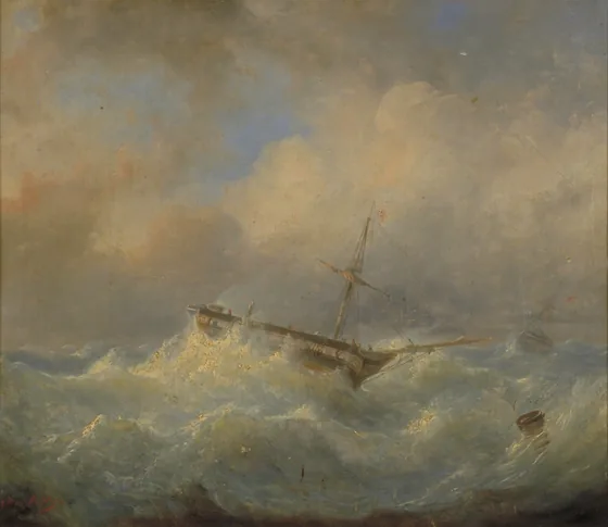 Ship in Distress — Raden Saleh