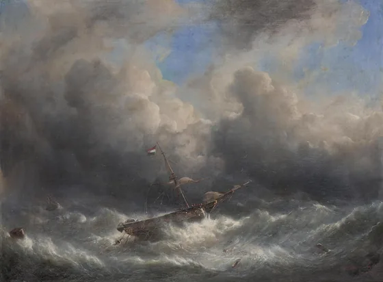 Shipwreck in Storm — Raden Saleh