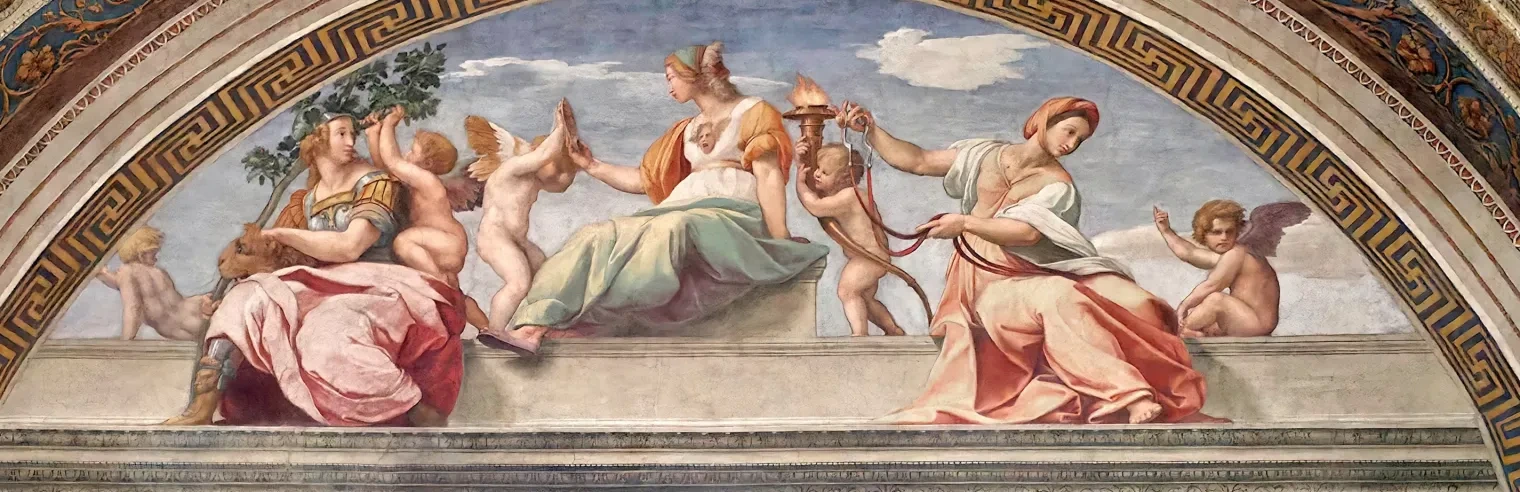 Las virtudes cardinales y teologales, Rafael