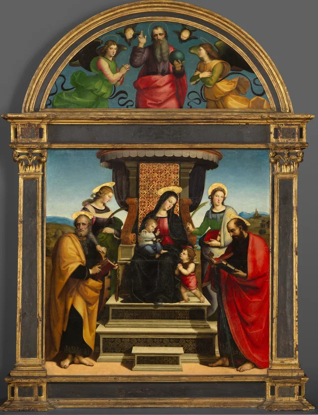La Vierge à l'Enfant en trône avec des saints (retable Colonna), Raphaël