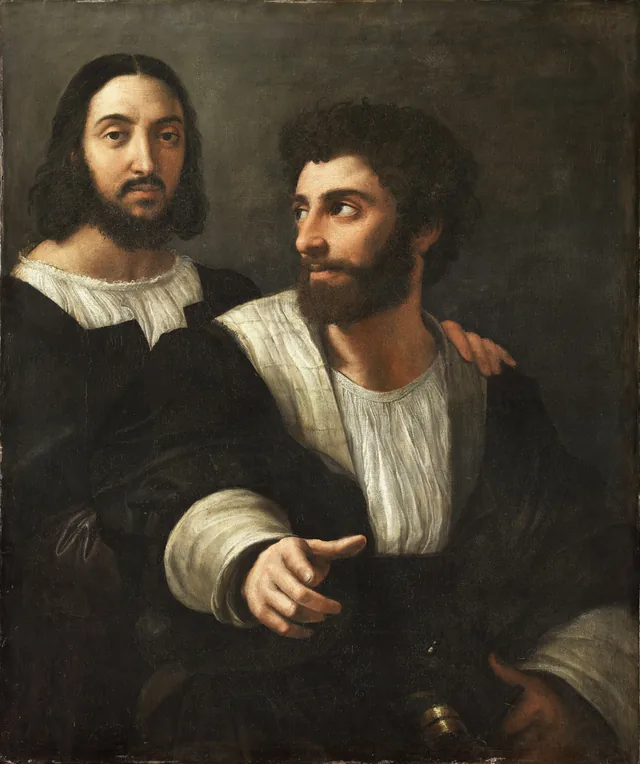 Portrait de l'artiste avec un ami