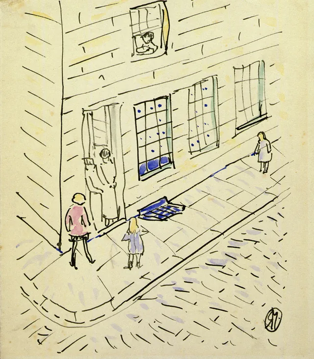 Personagens à soleira de uma porta, Raymond McIntyre