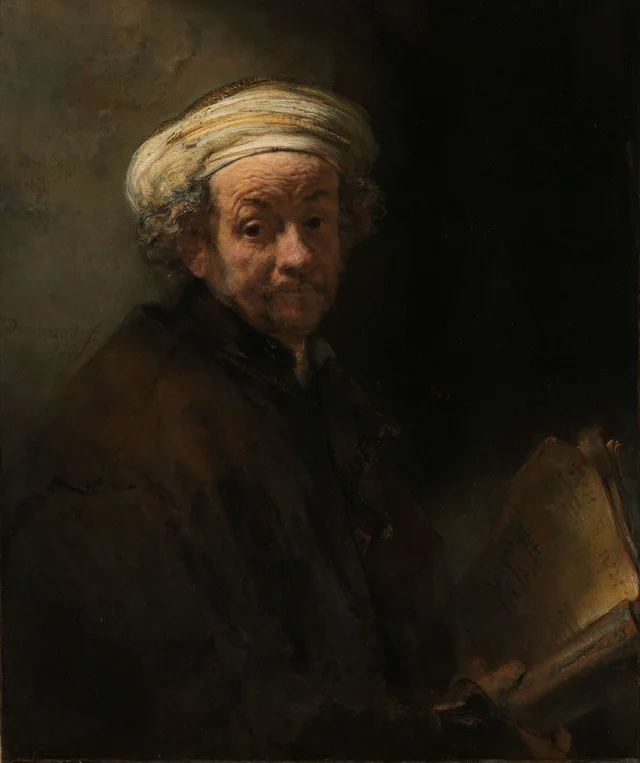 Autorretrato como el apóstol Pablo, Rembrandt van Rijn