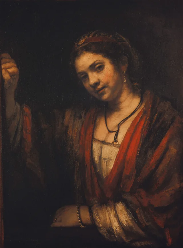 Hendrickje Stoffels by a Door, Rembrandt van Rijn