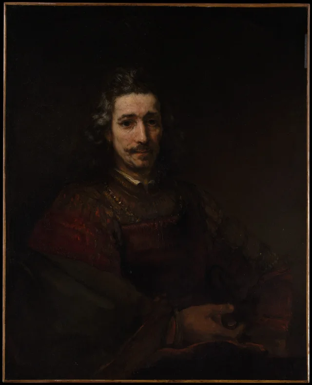 Man with a Magnifying Glass, Rembrandt van Rijn