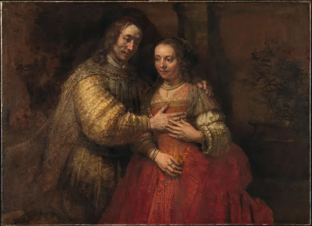 Isaac and Rebecca, Known as ‘The Jewish Bride’, Rembrandt van Rijn