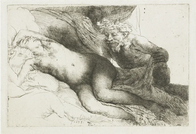Jupiter and Antiope: the larger plate, Rembrandt van Rijn