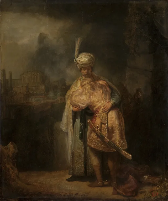 Separation of David and Jonathan, Rembrandt van Rijn
