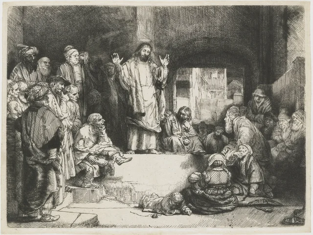 Christ preaching ('La Petite Tombe'), Rembrandt van Rijn