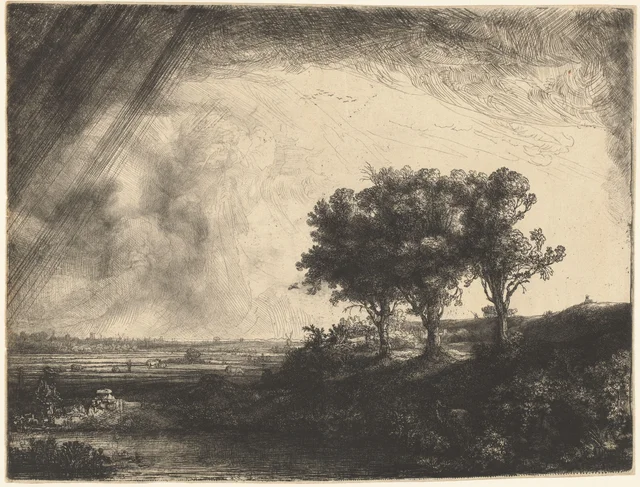 Les Trois Arbres, Rembrandt van Rijn