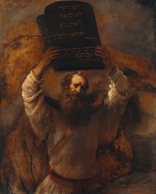 Moses Smashing the Tablets of the Law, Rembrandt van Rijn
