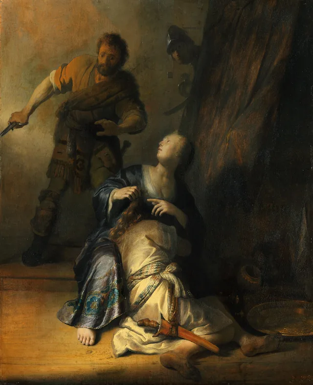 Samson betrayed by Delilah