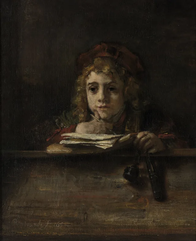 Titus at his desk, Rembrandt van Rijn