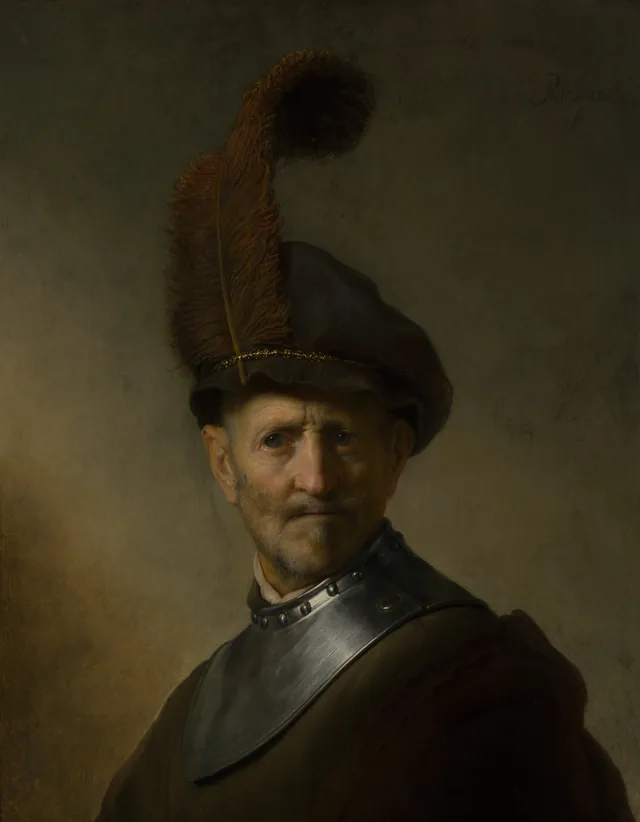 An Old Man in Military Costume