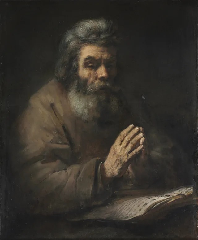 An Elderly Man in Prayer, Rembrandt van Rijn