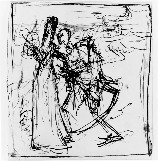 「乙女と死」のための下絵