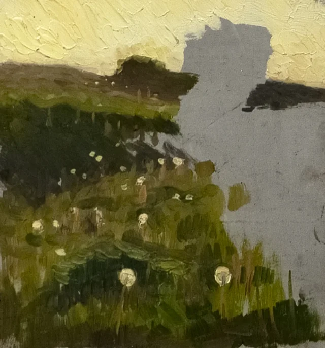 Esboço para O Cavaleiro e a Moça, muralha de Visby, Richard Bergh