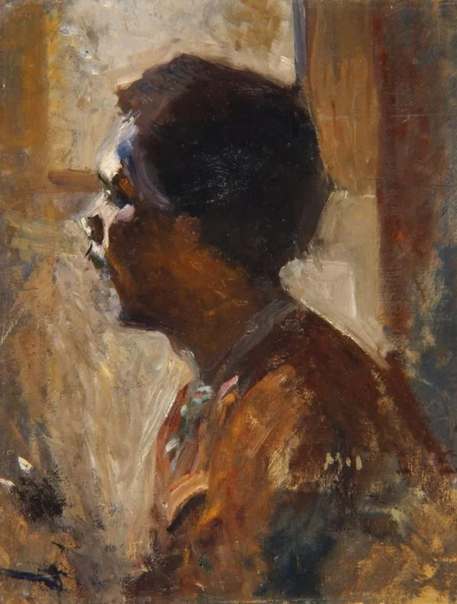 Black Man in Profile, Rihard Jakopič