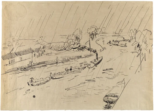 Canal sob a chuva