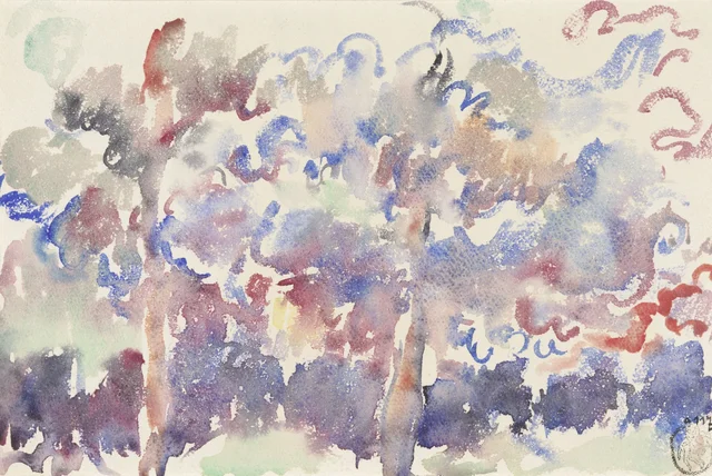 Paisaje en Boitsfort con árboles frutales en flor, Rik Wouters