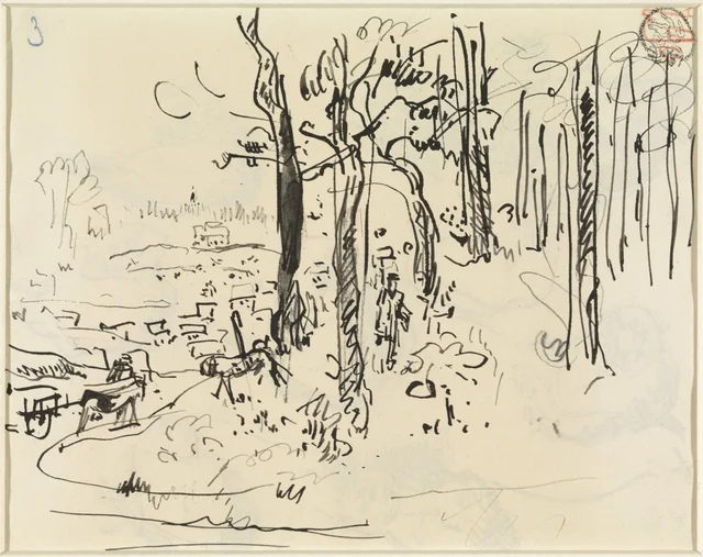 Edge of a Wood with Walker and Horse and Cart, Rik Wouters