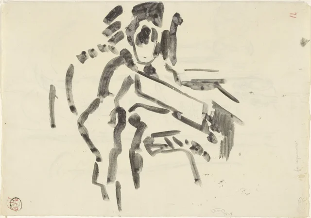 Esboço de uma figura sentada