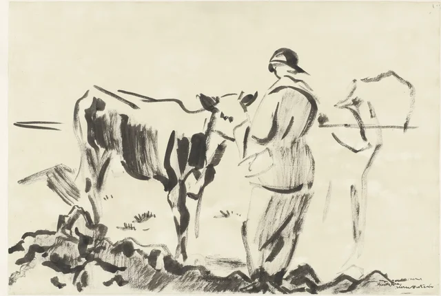 Mulher com um bezerro, Rik Wouters