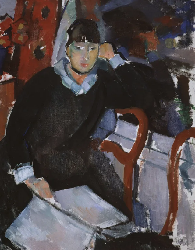 Mulher sentada perto da janela ou Retrato de Nel Duerinckx, esposa do artista, Rik Wouters