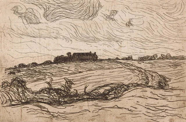 Paisagem com casas numa colina, Roderic O'Conor