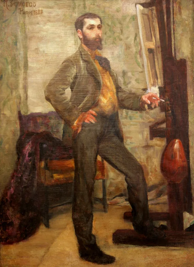 Retrato do pintor Décio Villares, Rodolfo Amoedo
