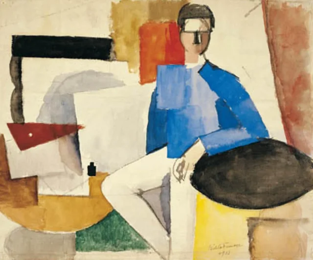 Cubist Composition with a Man Seated at a Table, Roger de La Fresnaye