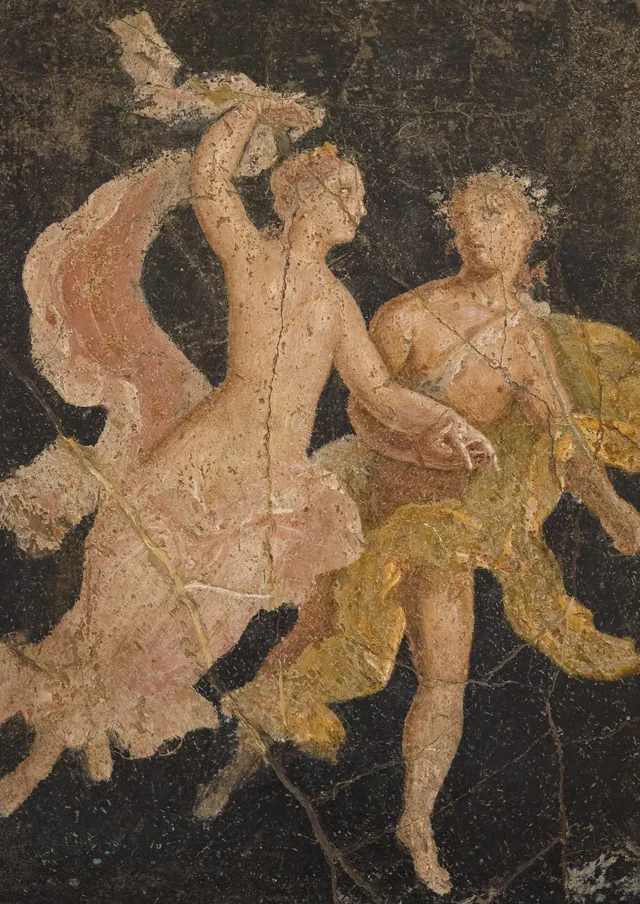 Satyre et bacchante volants, Rome antique