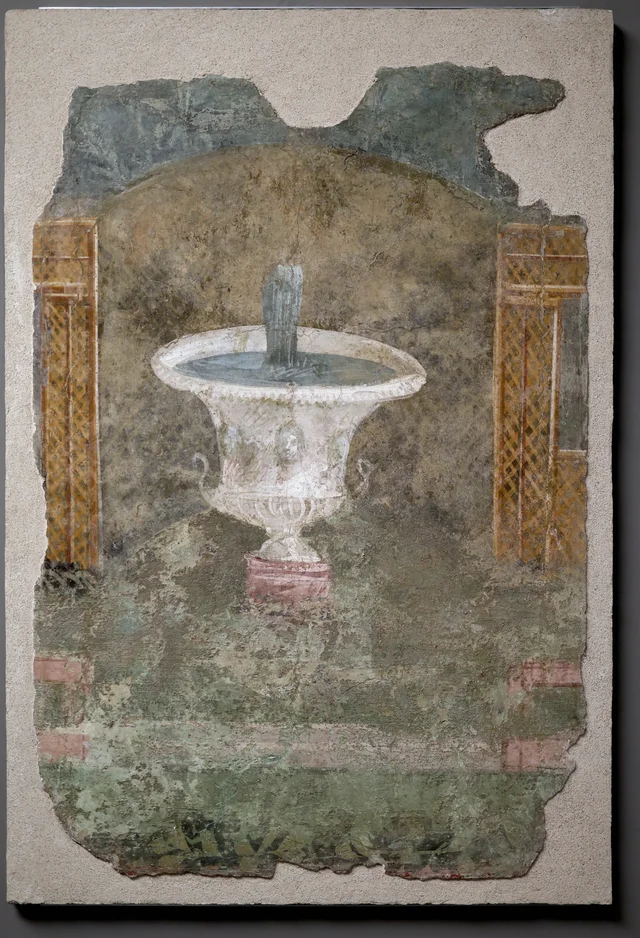 Fountain in a painted garden, Villa Farnesina