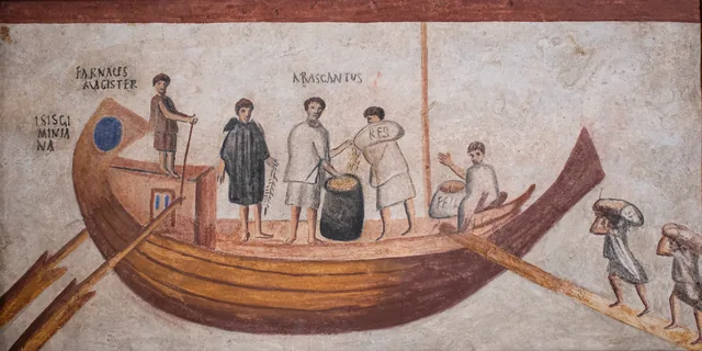 Fresque du navire Isis Geminiana