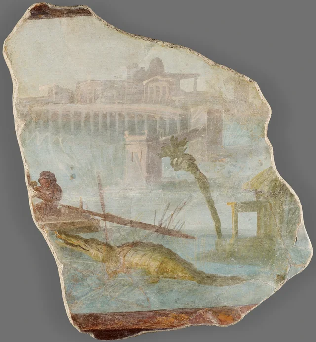 Fresco Fragment with Nilotic Landscape