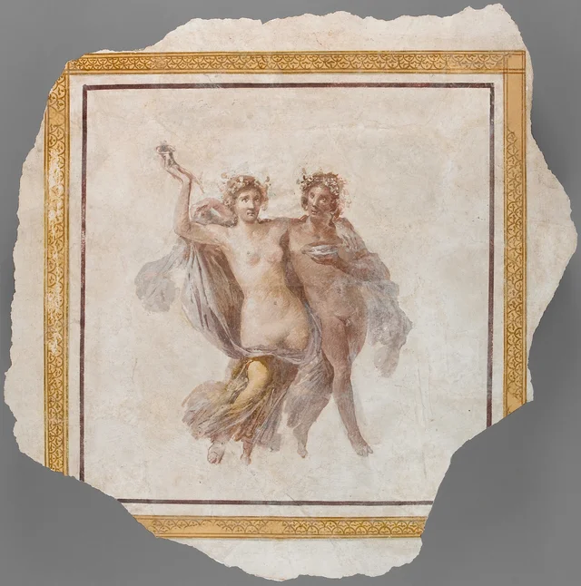 Fresco Panel Depicting Dionysos and Ariadne