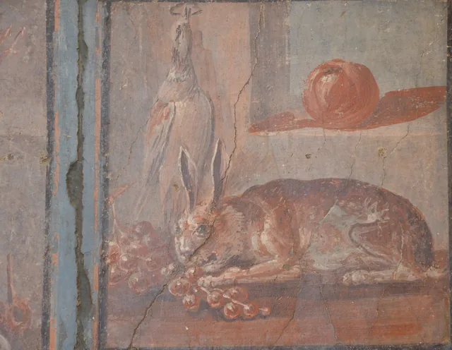 Nature morte au lièvre et aux raisins