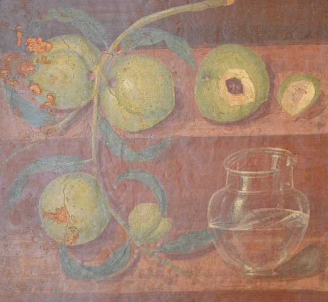Nature morte aux pêches et à la carafe de verre, Rome antique